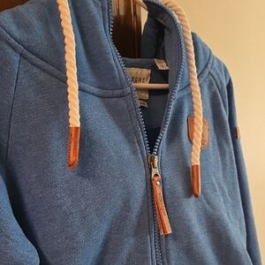 Wanakome Full Zip Washed Blue Hoodie, Canadian, Winter, Warm!
